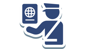 Illustration of student holding passport symbolizing passport and identification requirements for studying abroad